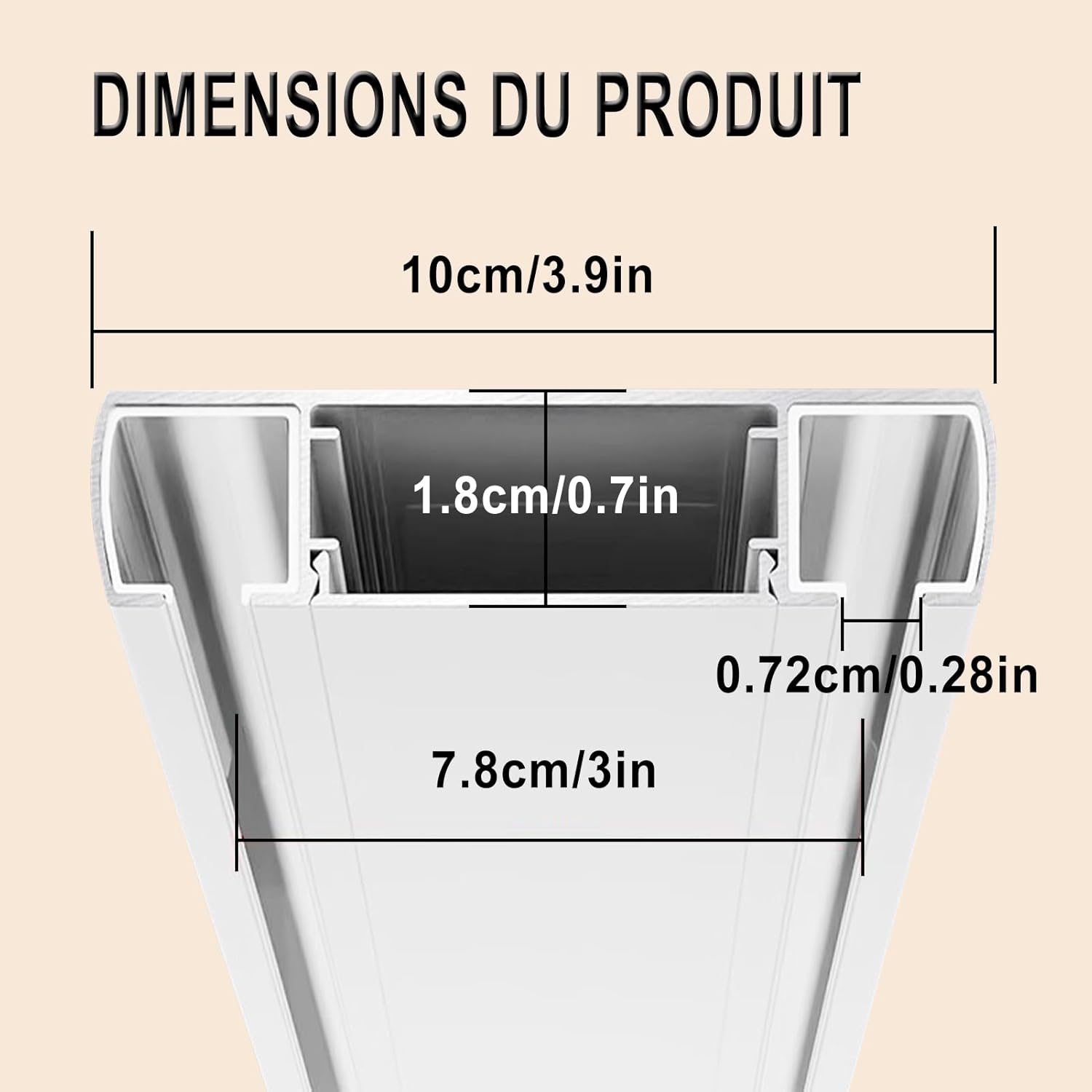 Binario per Tenda a Doppia Riga da Soffitto Silenzioso, Bianco - immagine 2