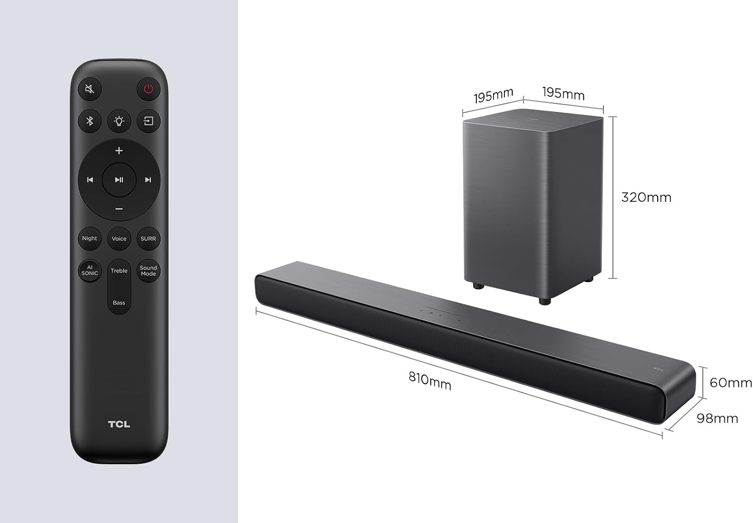 TCL Sound Bar S55H Nero 40W - immagine 3