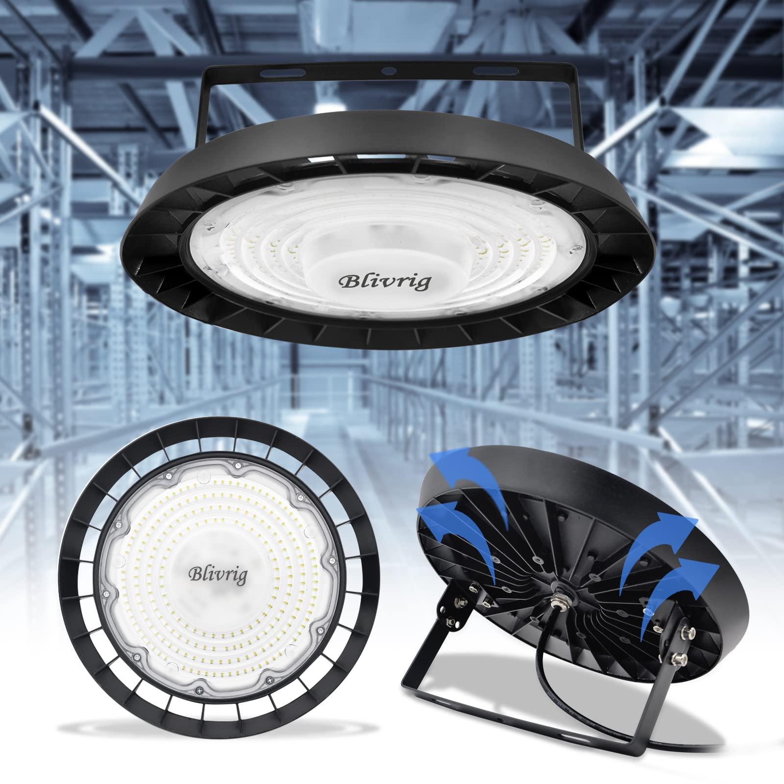 Blivrig Lampada da Officina LED UFO 300W 6500K