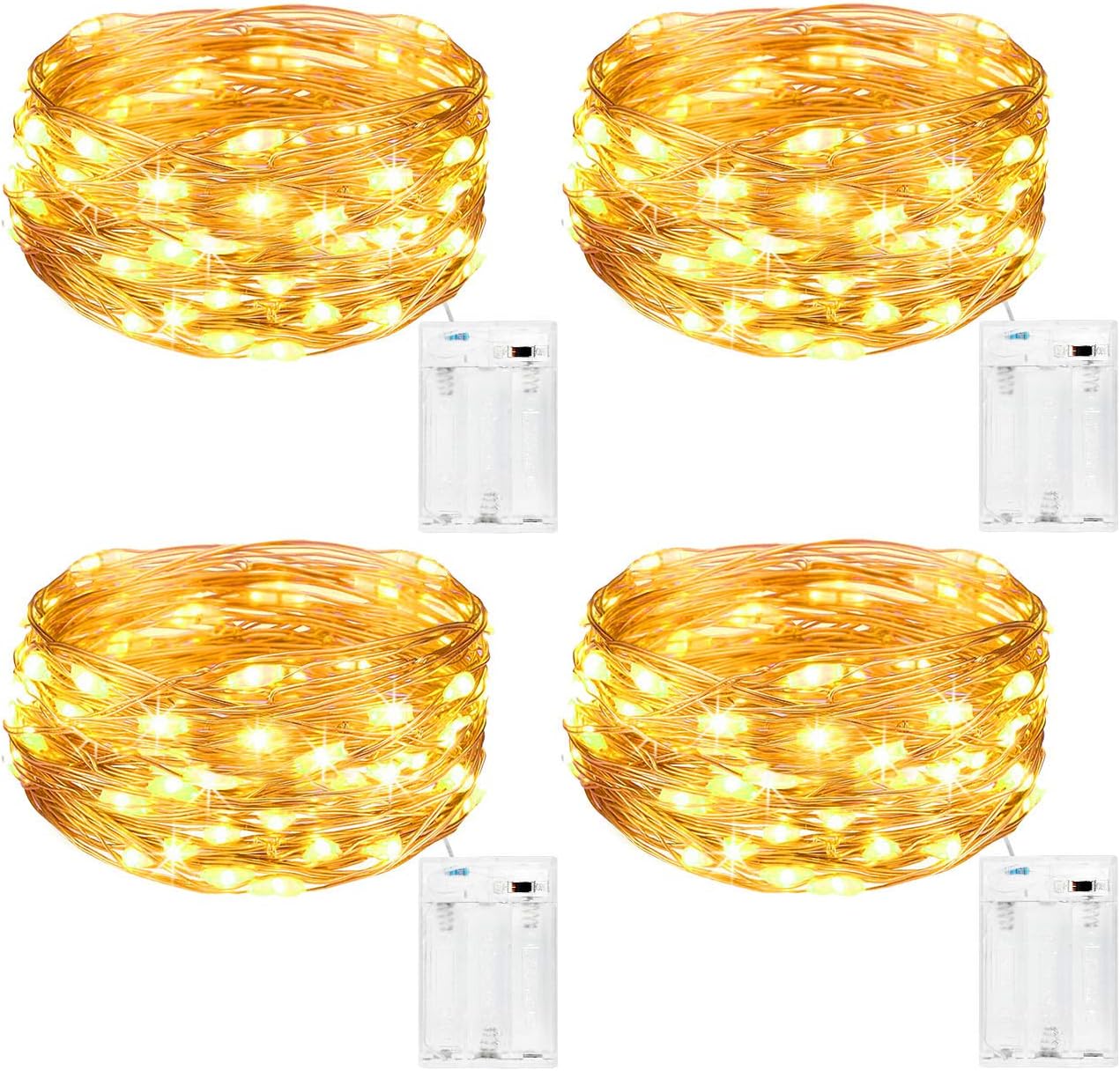 Kolpop Stringa Luci LED a Batteria 5m 50 LED [4 Pezzi] - immagine 1