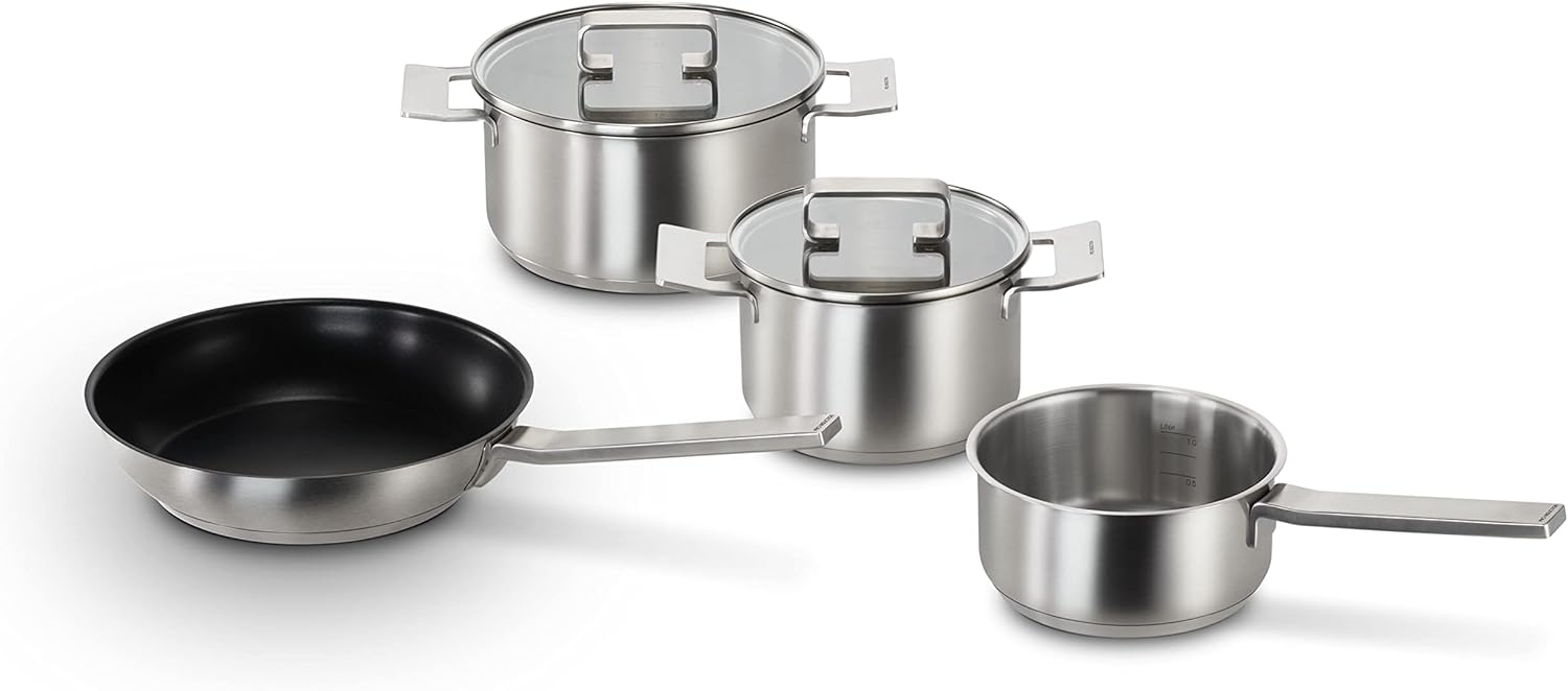 Bosch HEZ9SE040 - Set 4 Utensili Cucina (3 Pentole, 1 Padella)