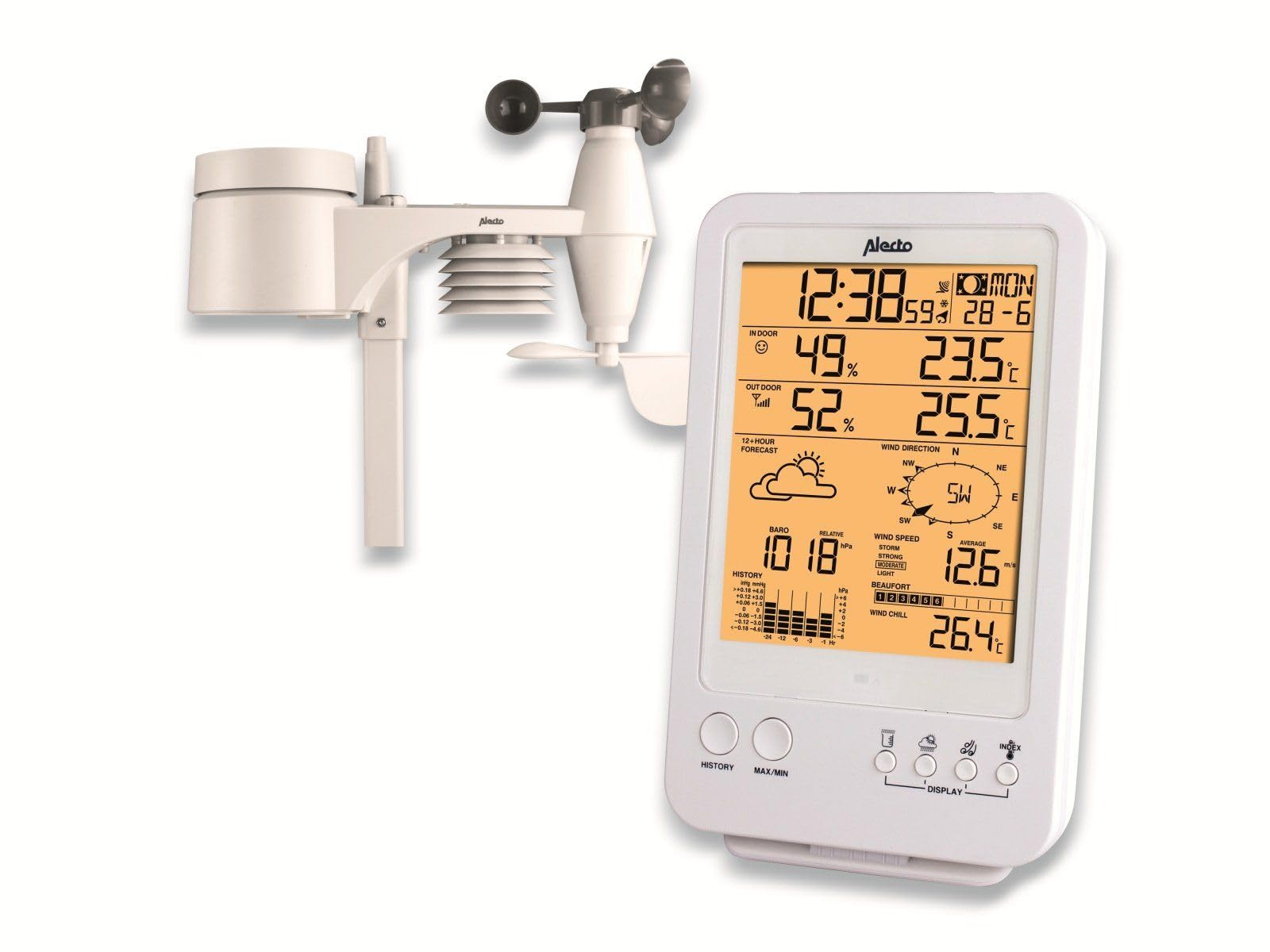 Alecto WS-4800 Stazione Meteo con Display LCD Colori