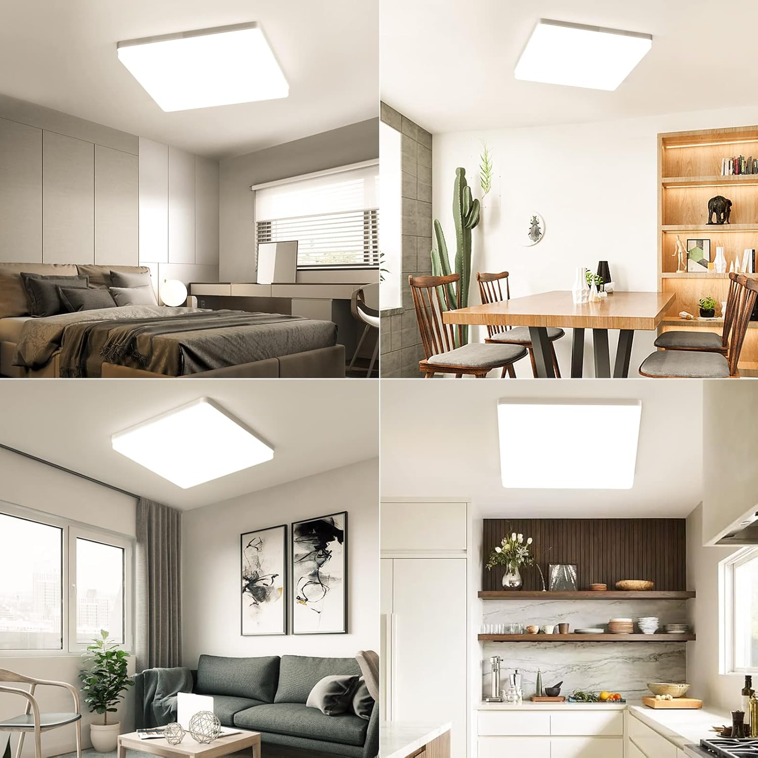 Easy Eagle Plafoniera Led Soffitto Quadrata 48W - immagine 7