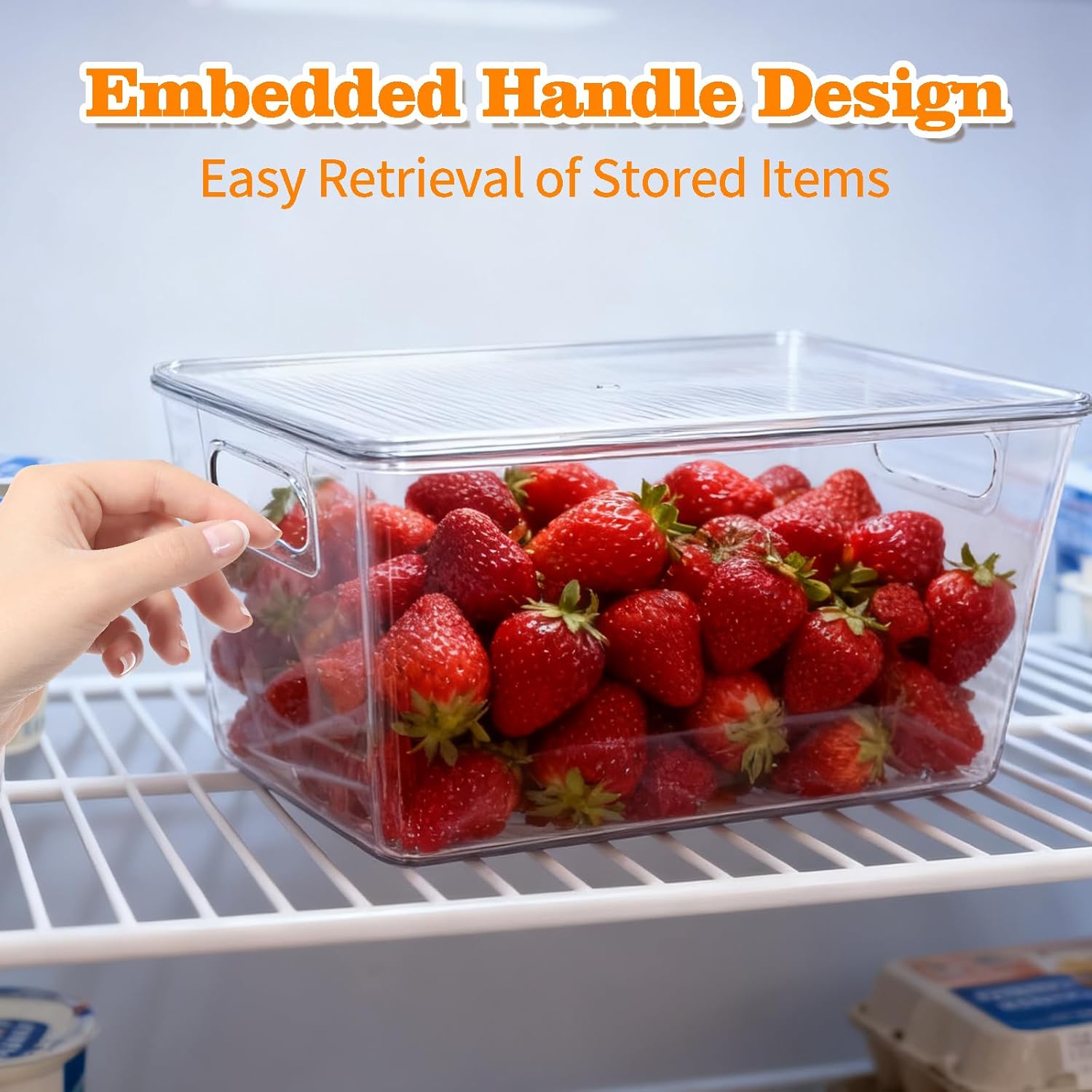 Organizer Frigorifero Impilabile - Set 4 Contenitori - immagine 3