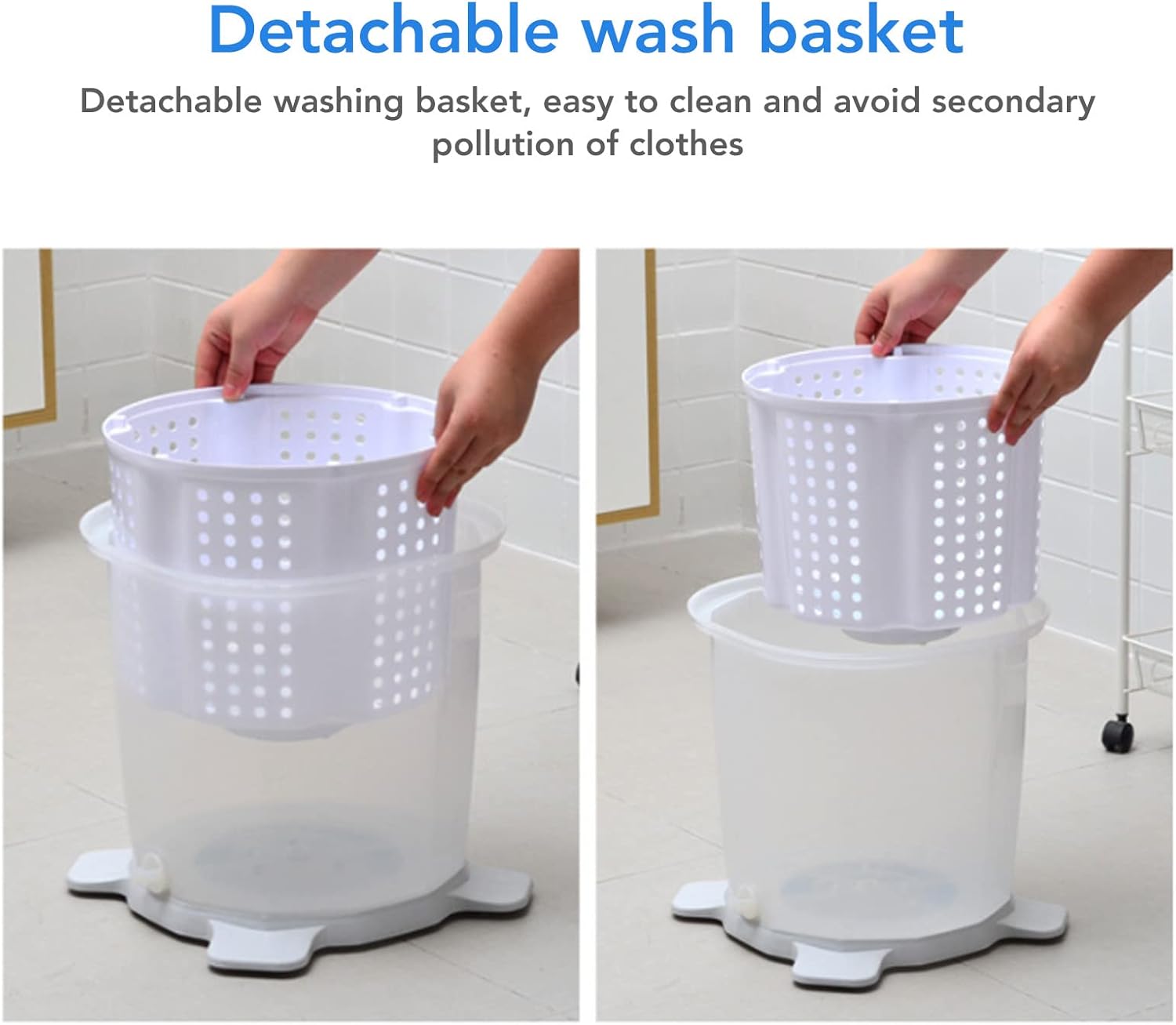 Lavatrice Portatile a Manovella Nordic Grey - immagine 7