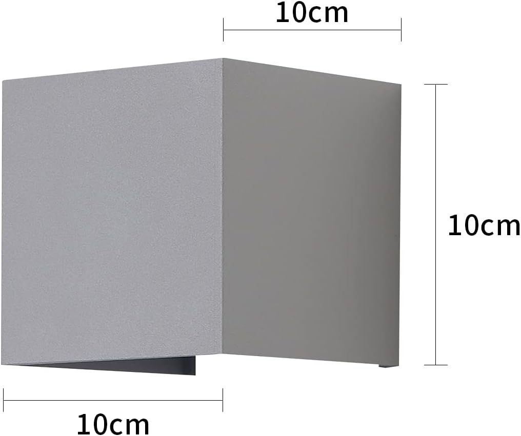 Fupe 2 Applique Parete Esterno Interno LED Grigio 12W - immagine 6