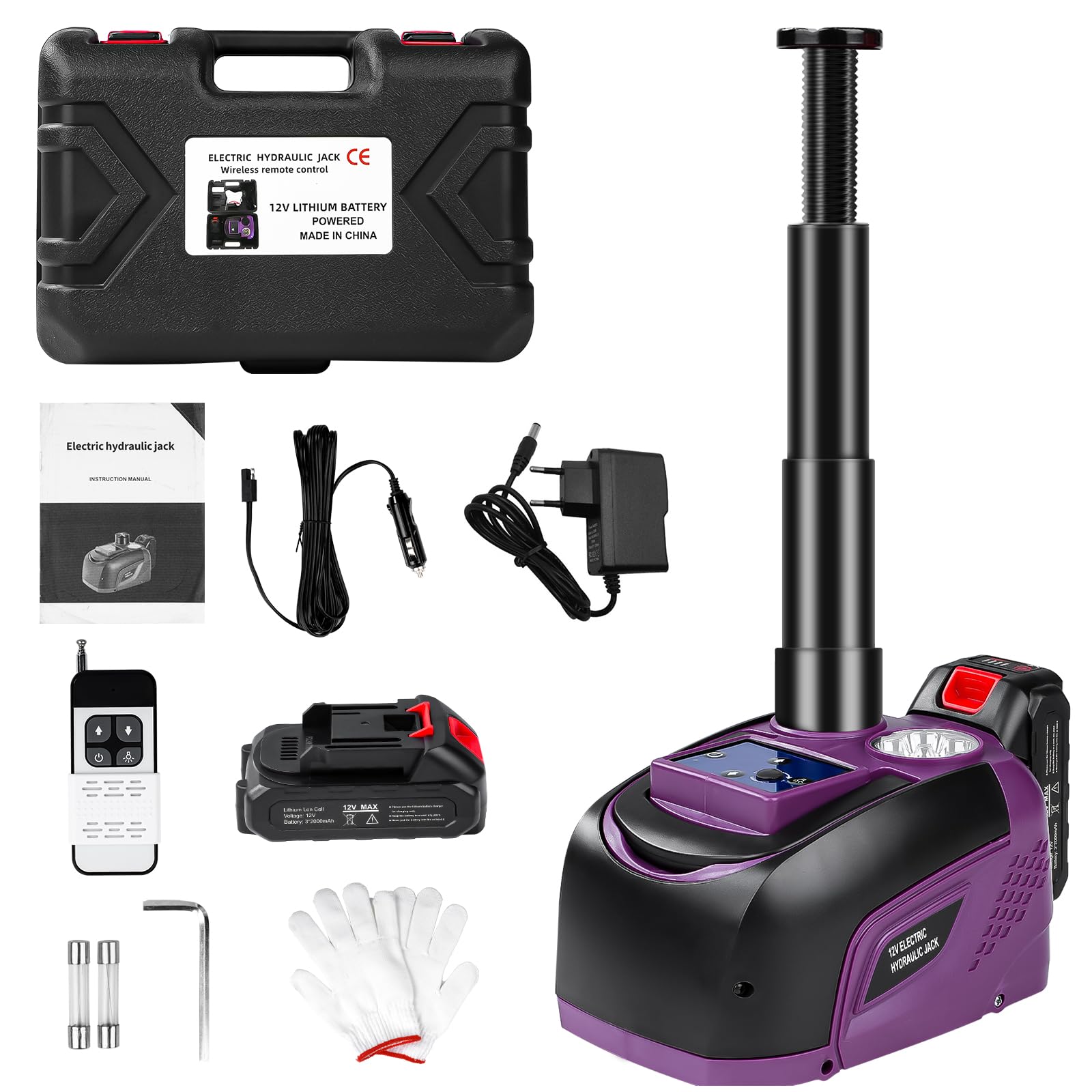 Cric Idraulico Elettrico per Auto 5T 12V