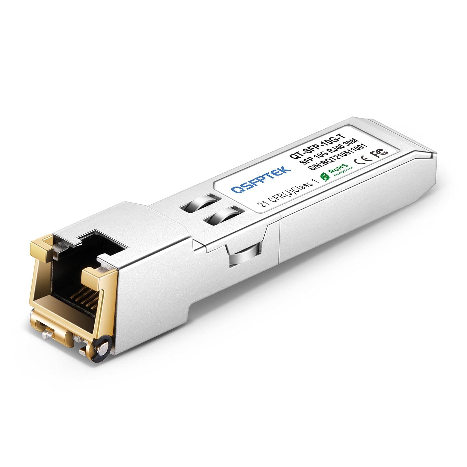 Qsfptek 10GBASE-T SFP+ RJ45 Copper Transceiver