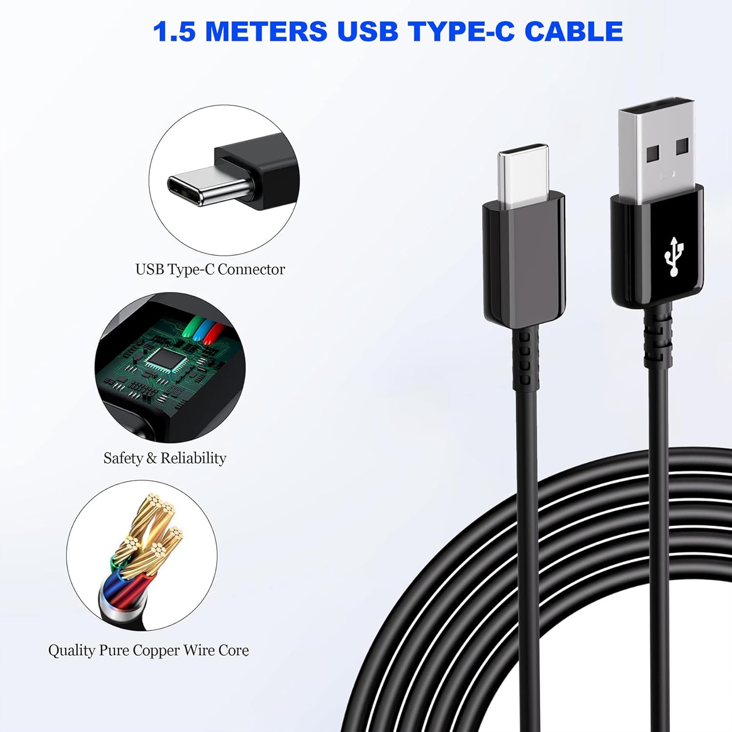 Kayshow Carica Batteria Veloce USB con Cavo Tipo C (2-Pack) - immagine 4