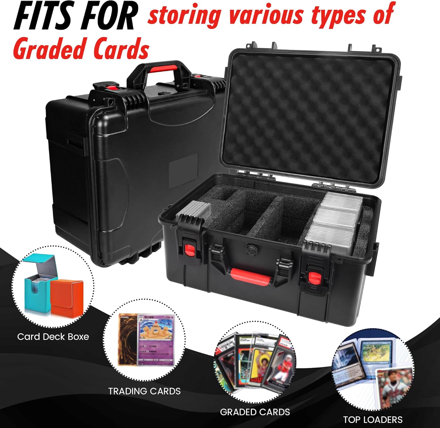 Meetikar Graded Card Storage Box - Nero - immagine 5