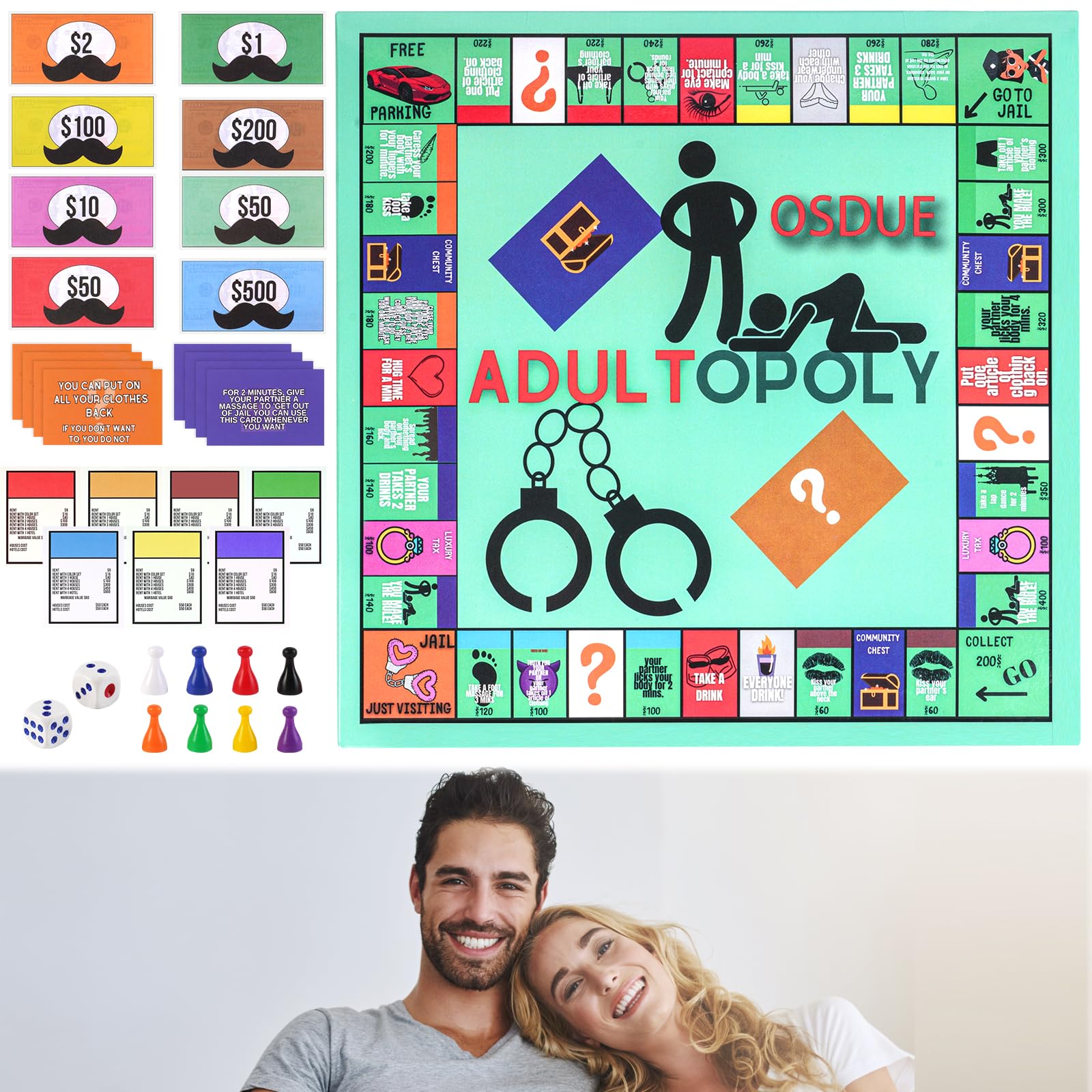 Osdue Gioco da Tavolo Adultopoly per Coppie
