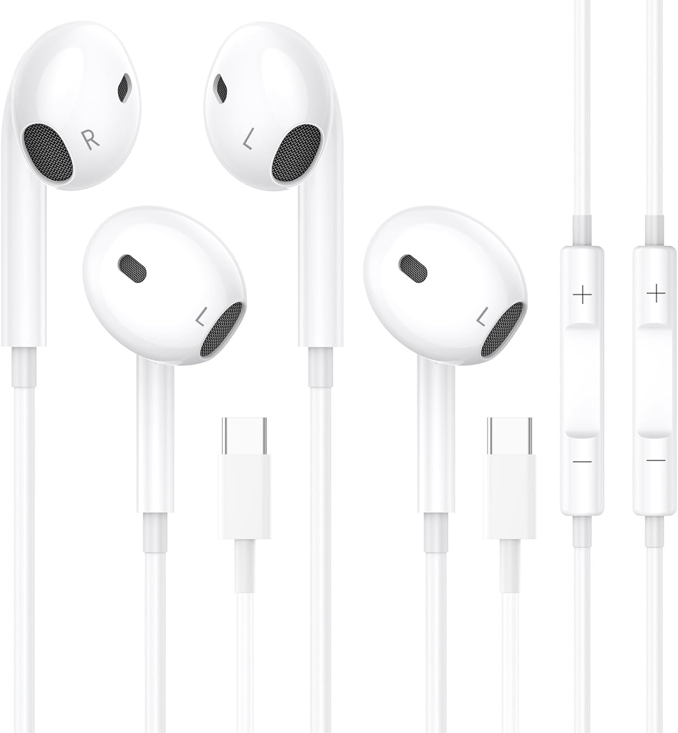 Cuffie USB-C Hi-Fi Stereo con Microfono (2 Pack) - immagine 1