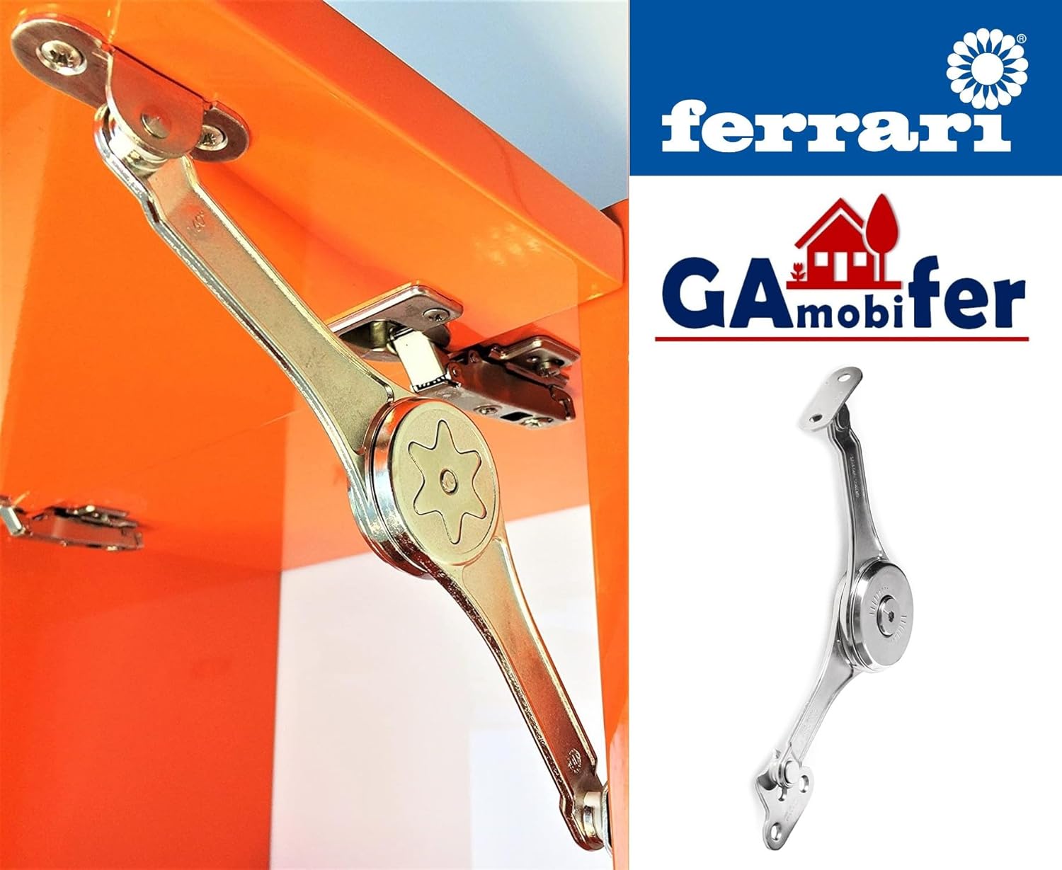 Klok FERRARI Braccetto a Leva Snodo per Ante a Ribalta - immagine 2