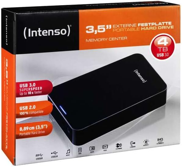 Intenso 6031512 Memory Center HDD Esterno 4Tb, 3.5", Nero - immagine 2