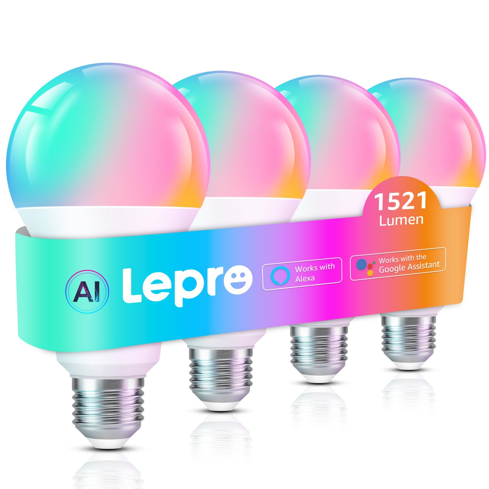 Lepro B3 AI Lampadina Smart E27 1521LM RGB