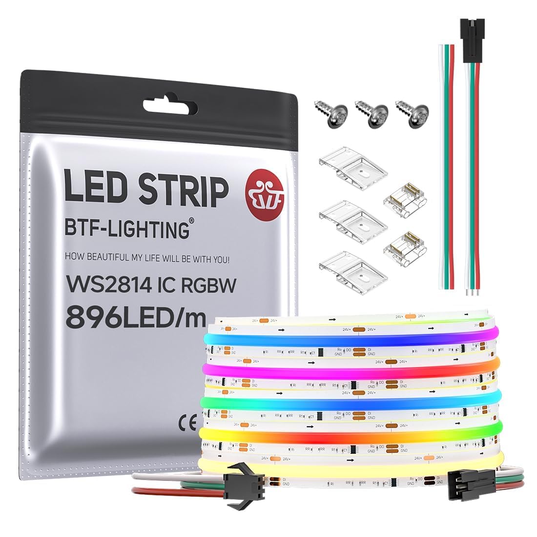 Btf-lighting Striscia LED COB SPI RGBWW 5M
