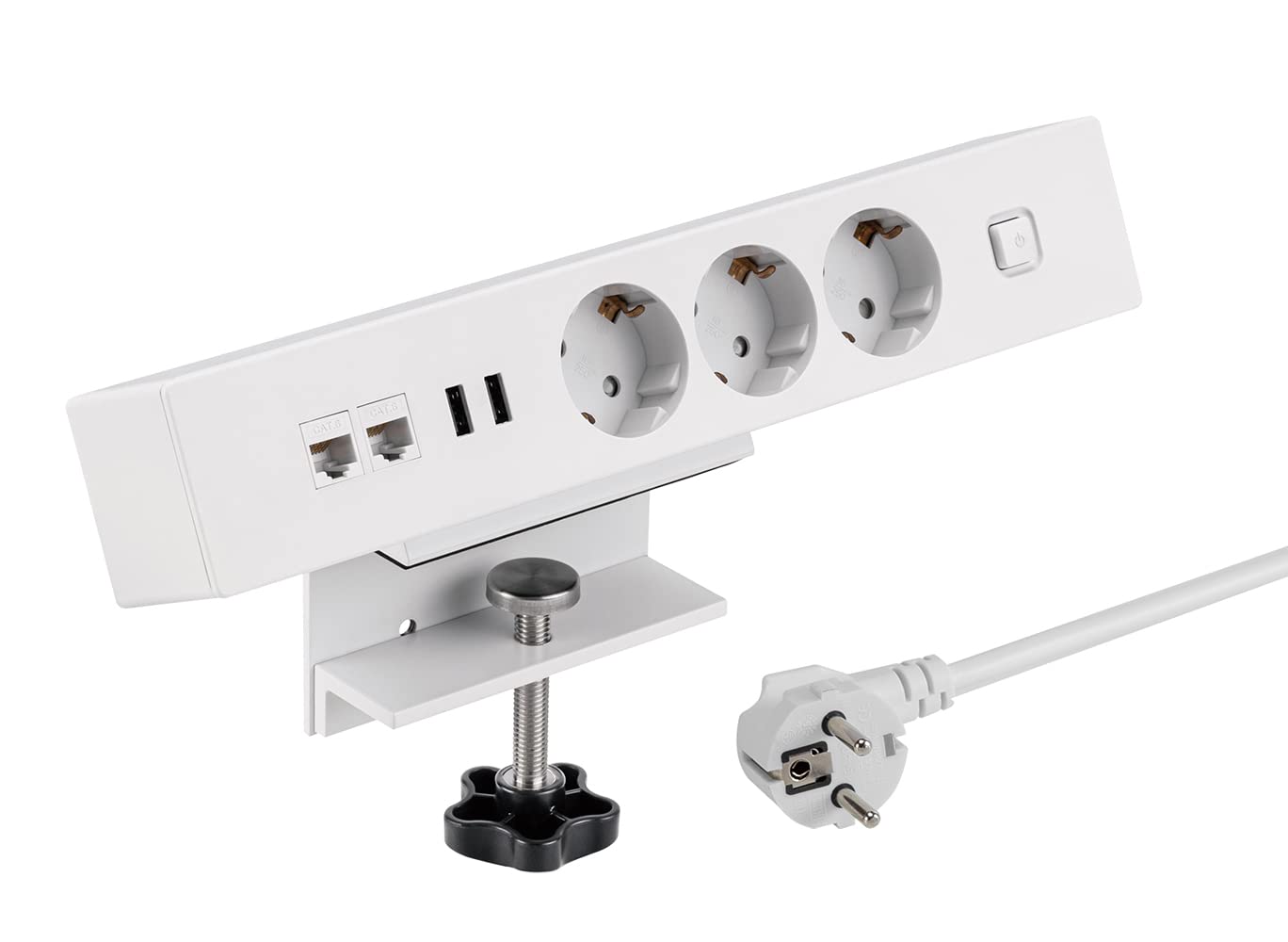 Maxtrack Presa da Tavolo NV62L 3 Prese con USB e LAN