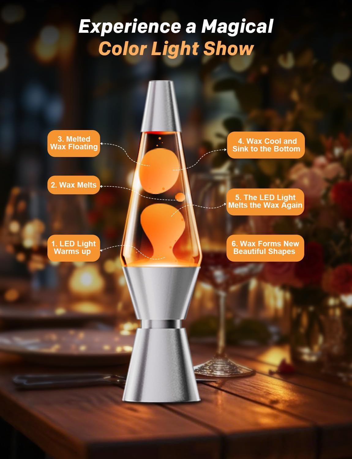 AONESY Lampada Lava Nera Grande con Telecomando - immagine 3