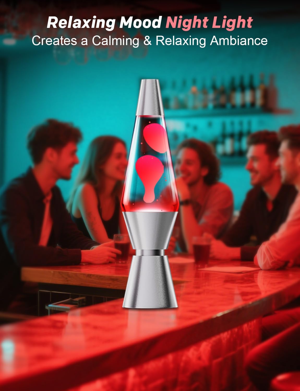 AONESY Lampada Lava Nera Grande con Telecomando - immagine 7