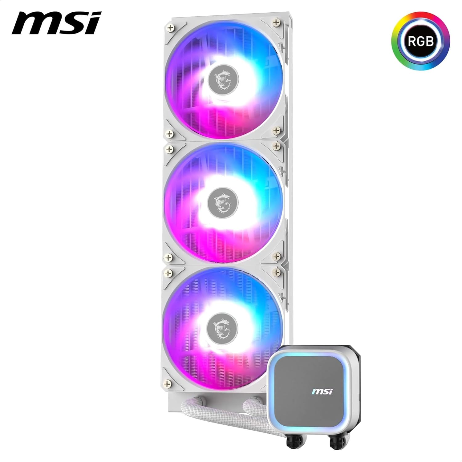 MSI MAG CoreLiquid A13 360 Bianco Liquido CPU Cooler - immagine 3