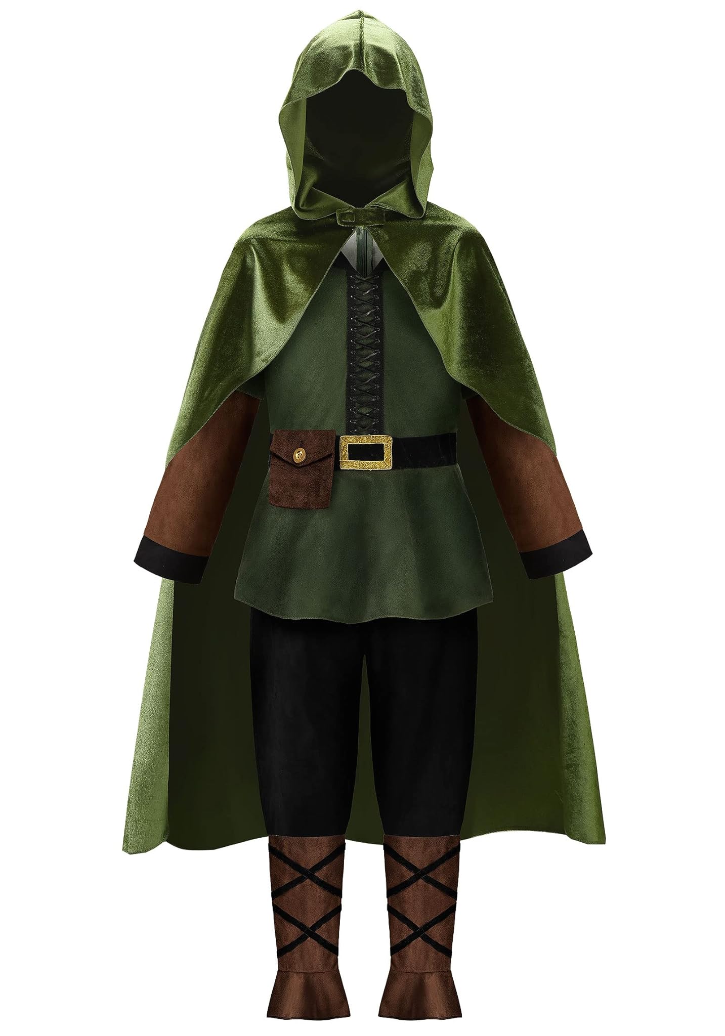 ReliBeauty Costume da Arciere per Bambini con Mantello