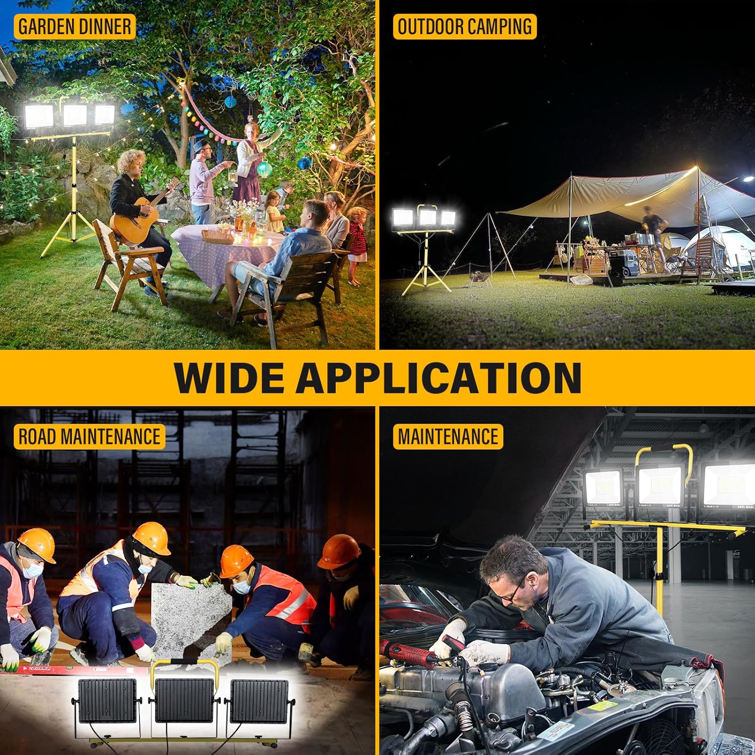 RIGIDON Faretto da Cantiere LED 300W con Treppiede - immagine 7