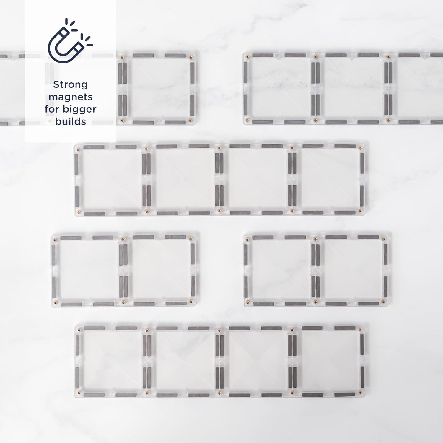 CONNETIX Chiaro Pacchetto Rettangolo, 12 Pezzi - immagine 2