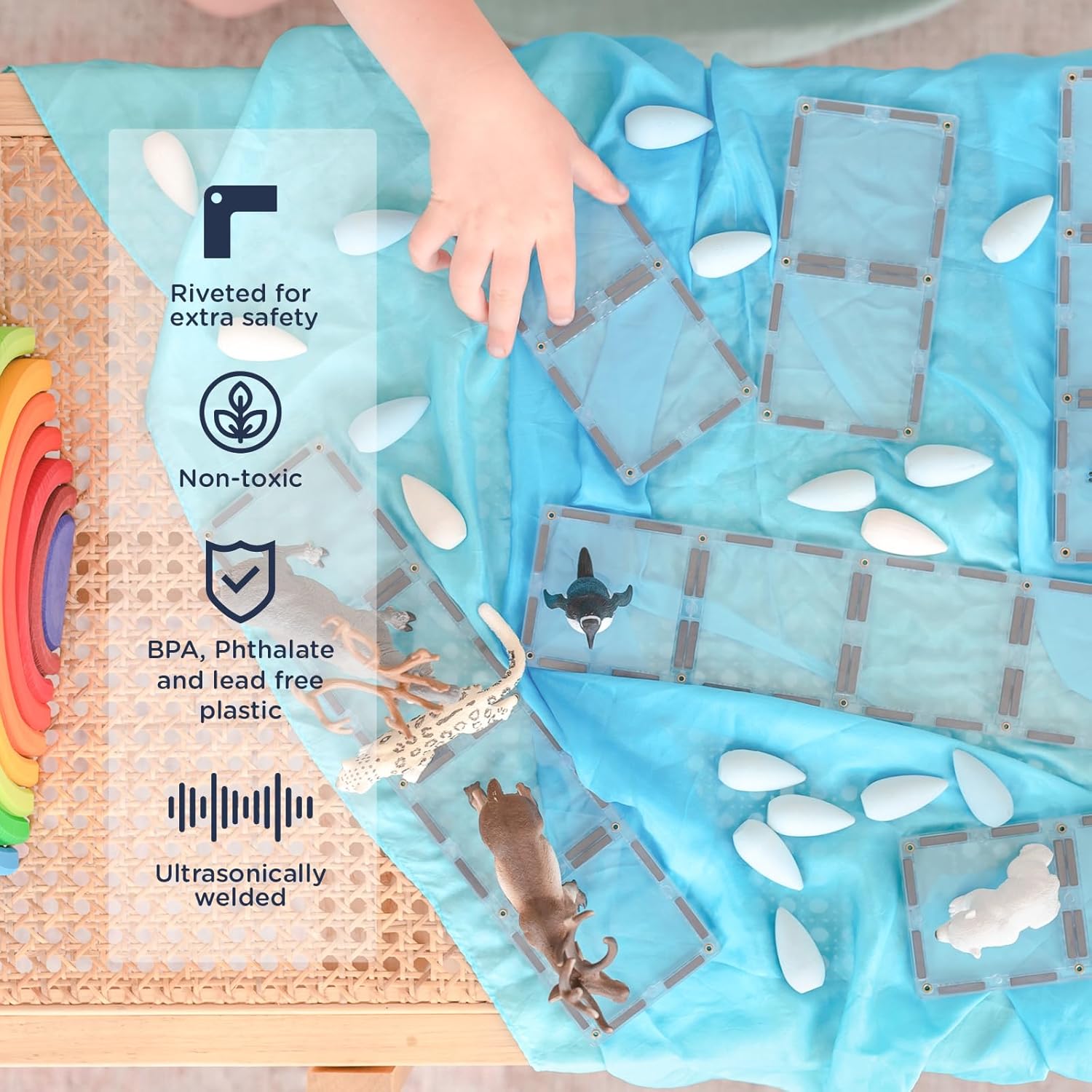 CONNETIX Chiaro Pacchetto Rettangolo, 12 Pezzi - immagine 3