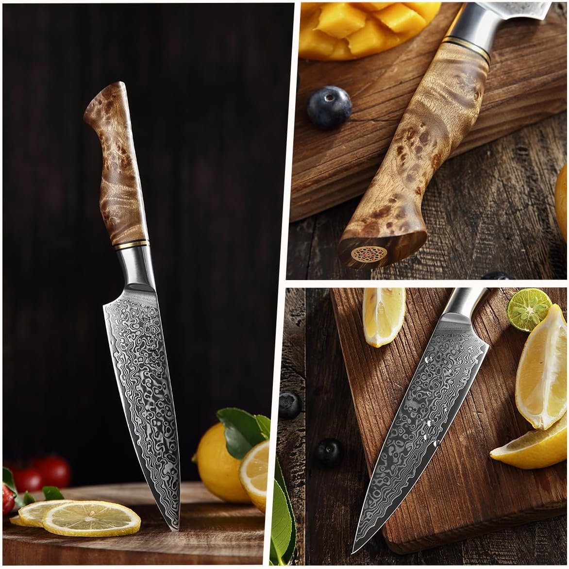 Hezhen Damasco Coltelli Universali VG10 - immagine 7