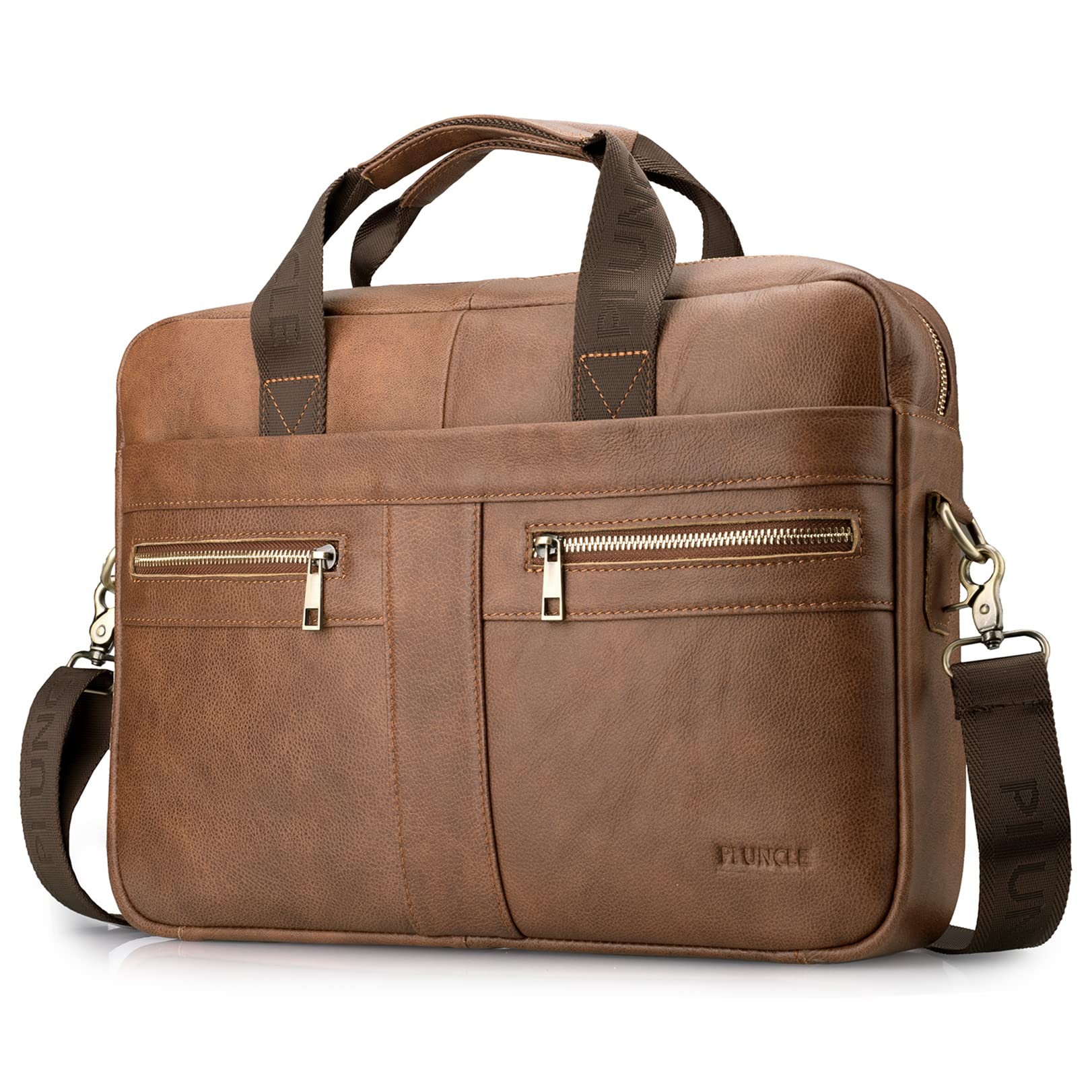 BAGZY Borsa Business Uomo 15,6 Pollici, Pelle