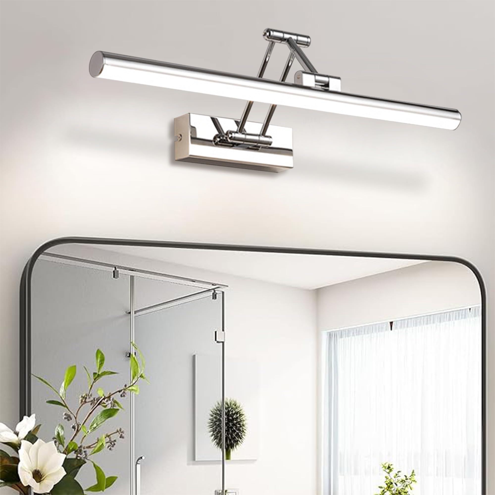 Yhtlaeh LED Specchio Lampada Bagno 10W 4000K, Cromo