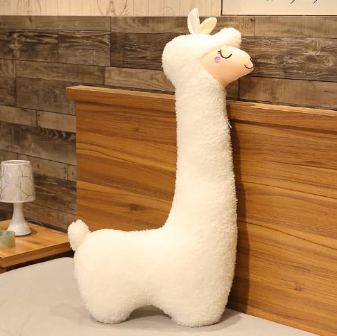 TRENSETGO Alpaca Peluche Collo Lungo 130cm, Bianco