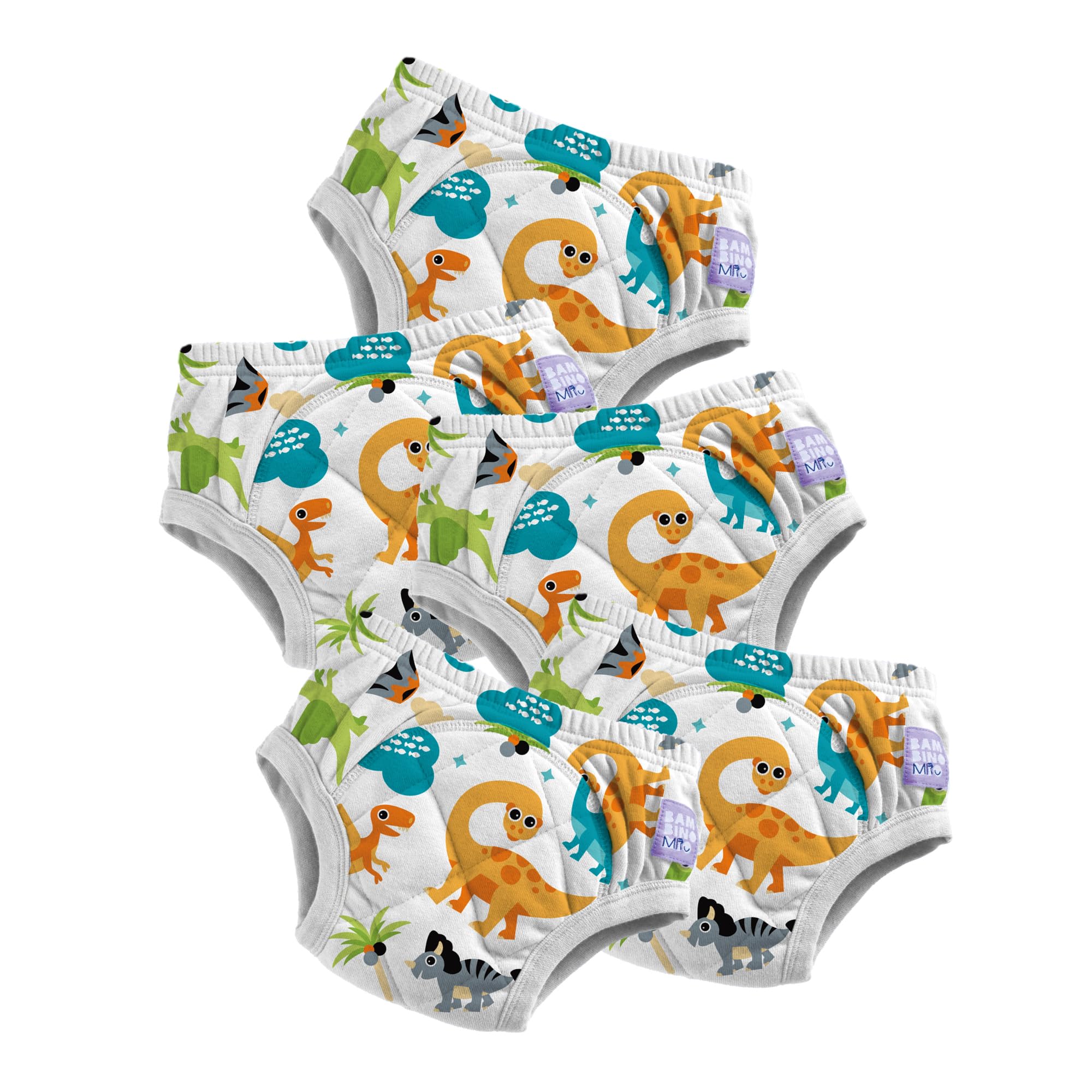 Bambino Mio Mutandine Allenamento Cotone 5pz, Dinosauri