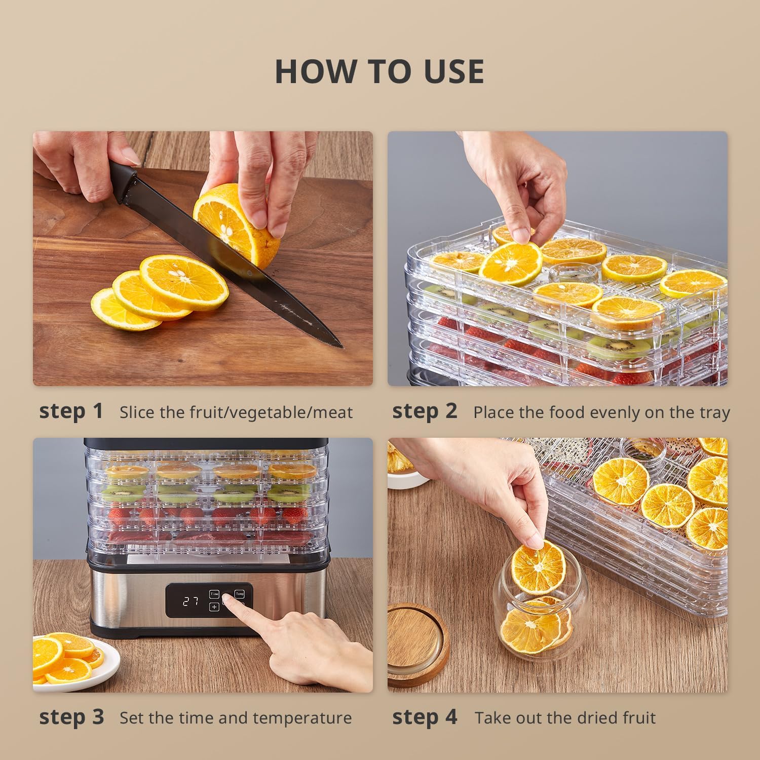 Essiccatore per Alimenti 250W con Timer Digitale - immagine 3