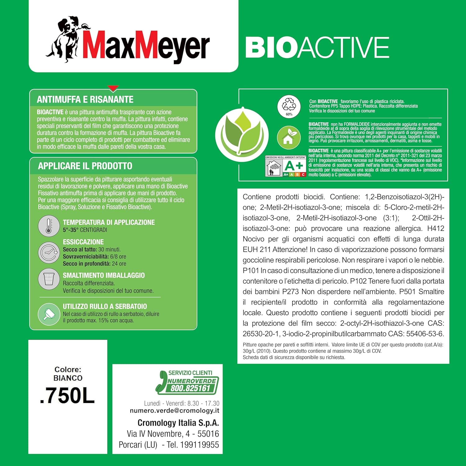 Maxmeyer Bioactive A+ Plus 0,75L, Bianco - immagine 3