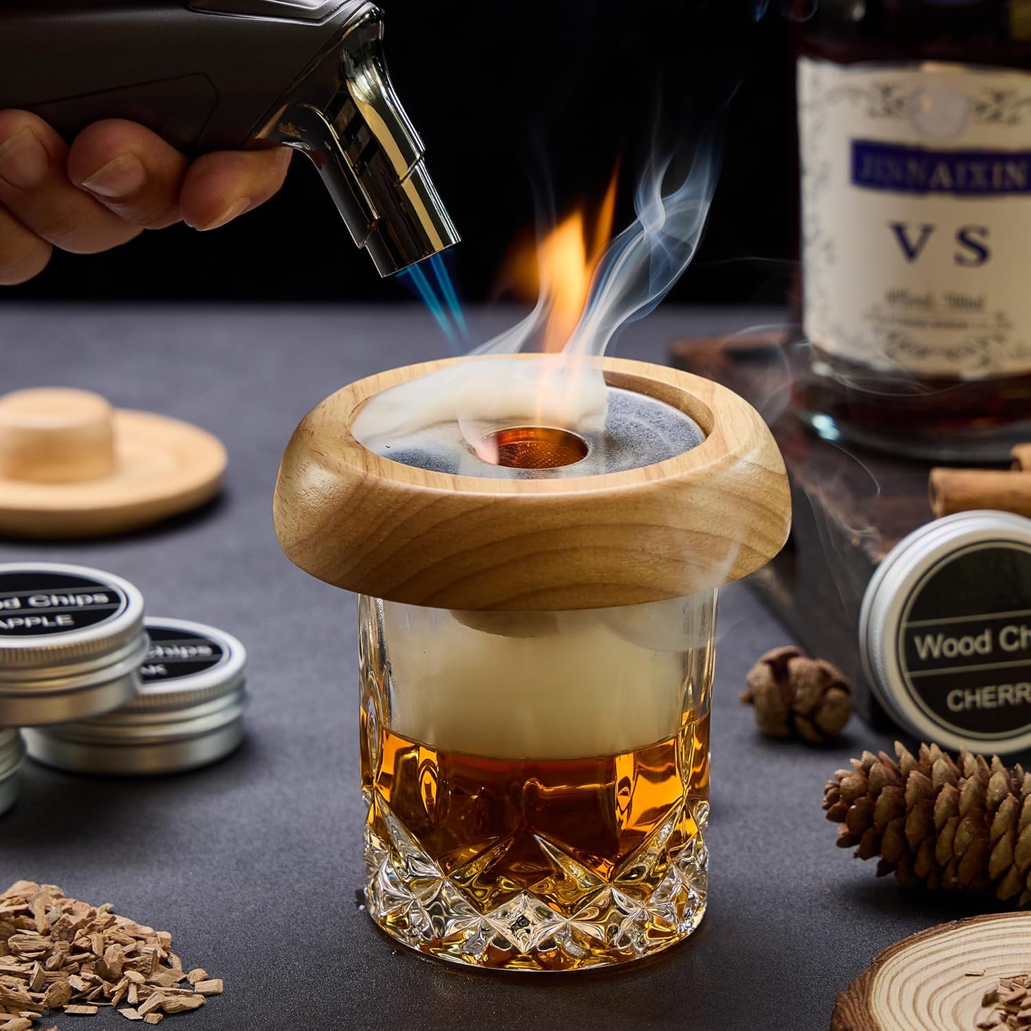 Set Affumicatore per Cocktail con 6 Chip di Legno - immagine 3