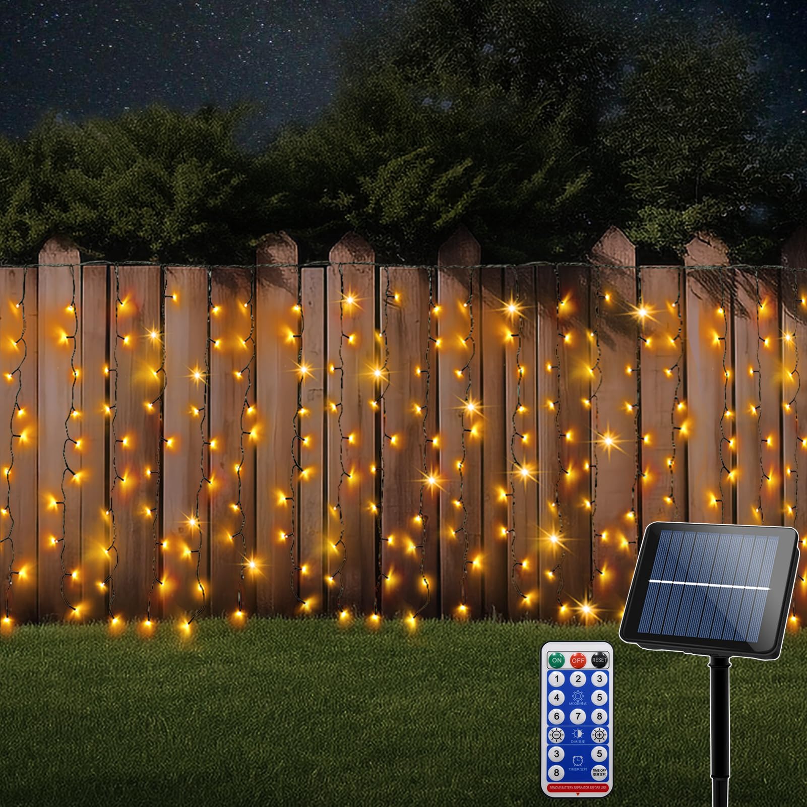 Luci Solari per Tende da Esterni 10x1m 500 LED