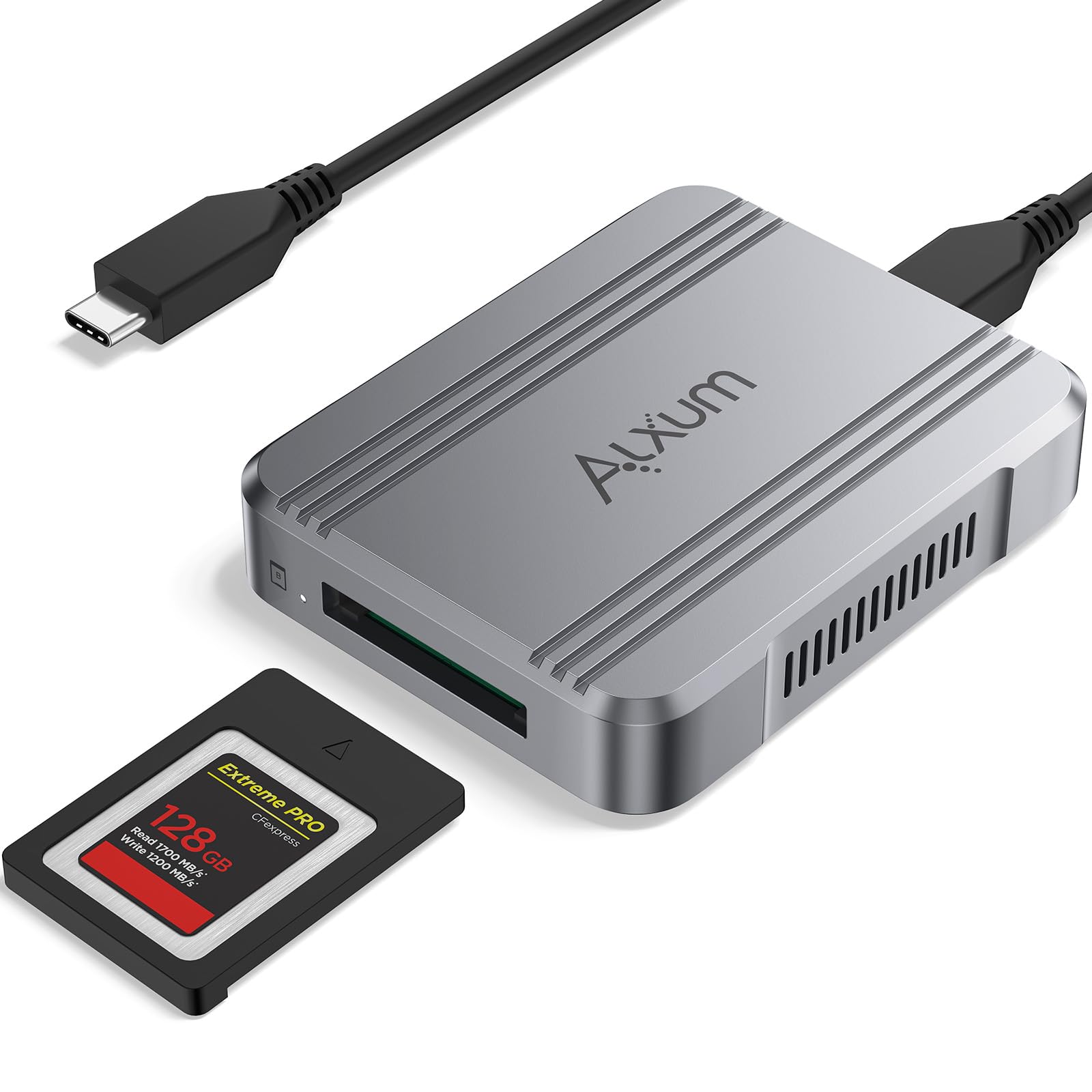 Alxum Lettore Schede USB4 a CFexpress 4.0 Type B 40 Gbps, Grigio