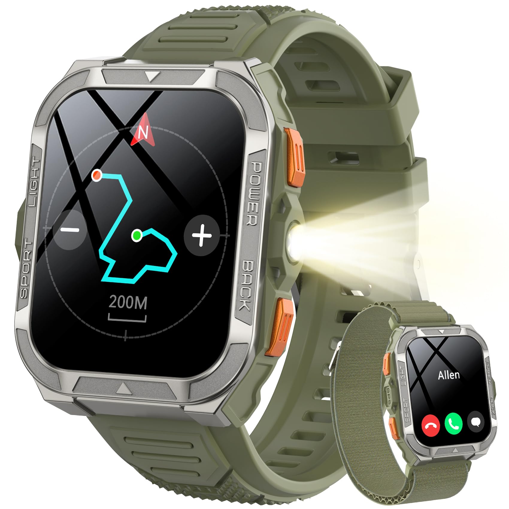 Blackview Smartwatch Uomo Militare con Chiamate Bluetooth