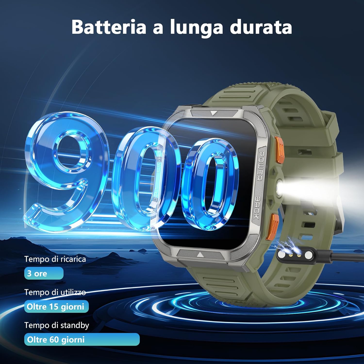 Blackview Smartwatch Uomo Militare con Chiamate Bluetooth - immagine 8