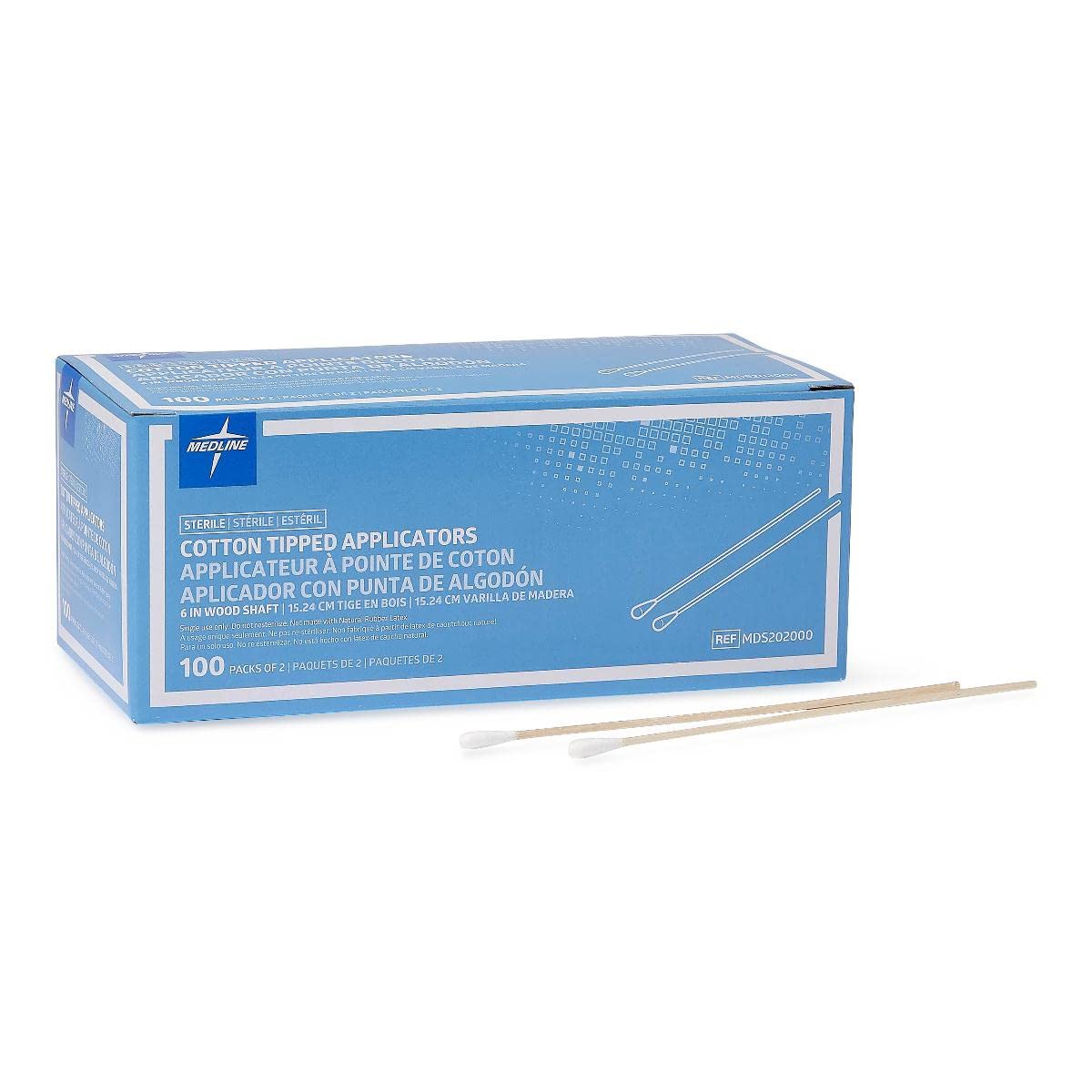 Cotton-Tipped Applicators, 6", 100 Applicators/Box - immagine 1