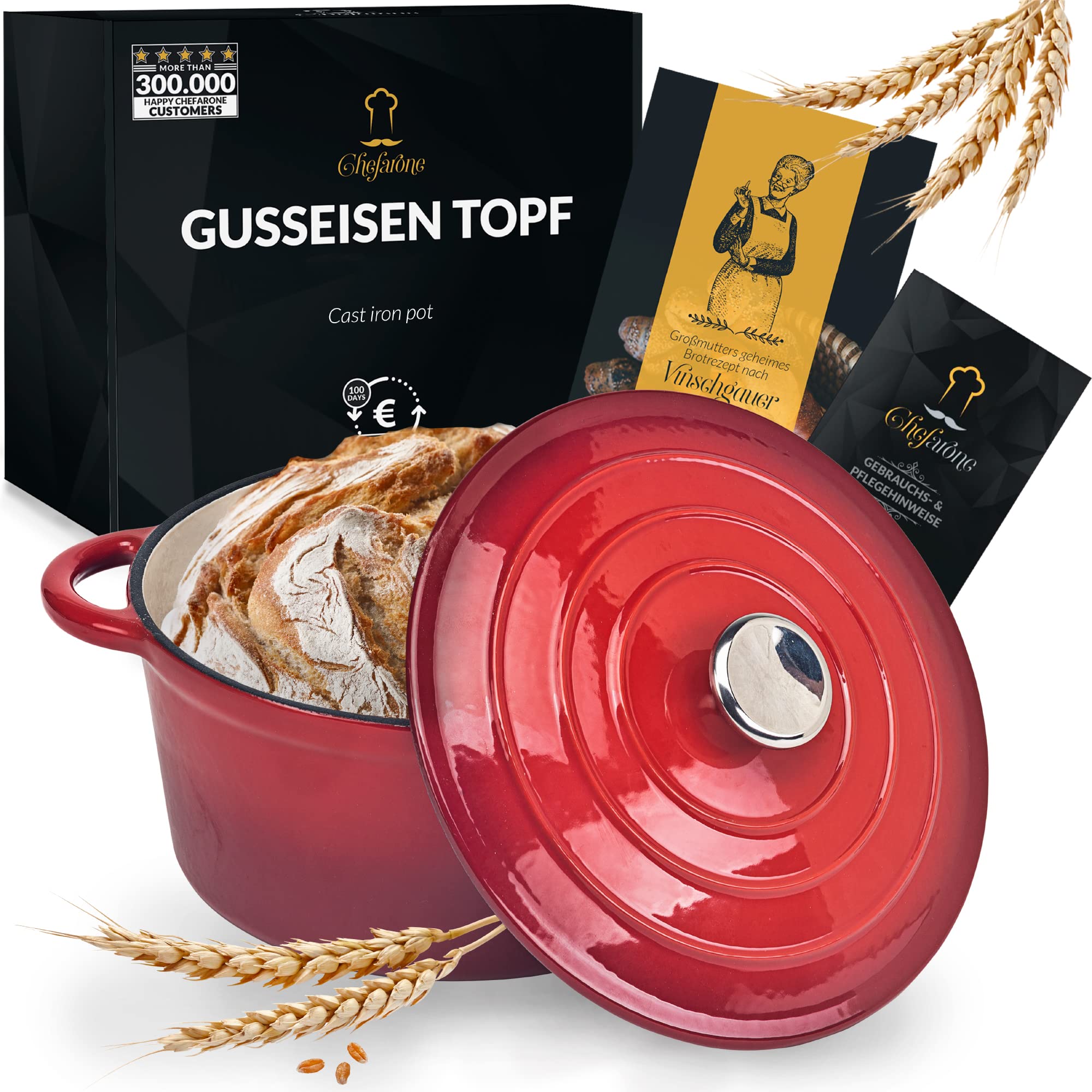 Chefarone Cocotte Casseruola Ghisa Smaltata 24cm 3,5L