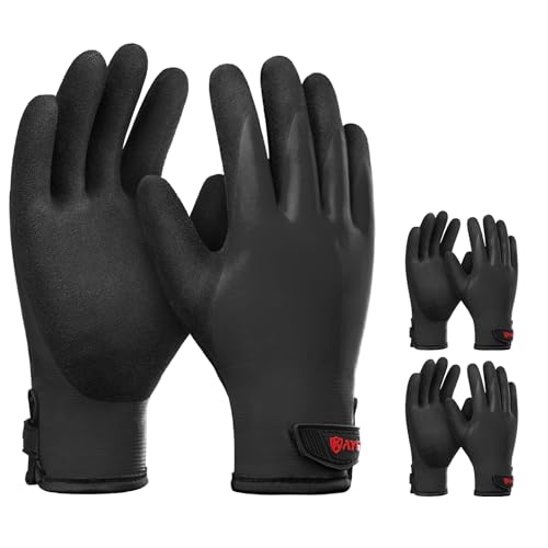 Kaygo Guanti da Lavoro Termici Impermeabili Invernali, Nero
