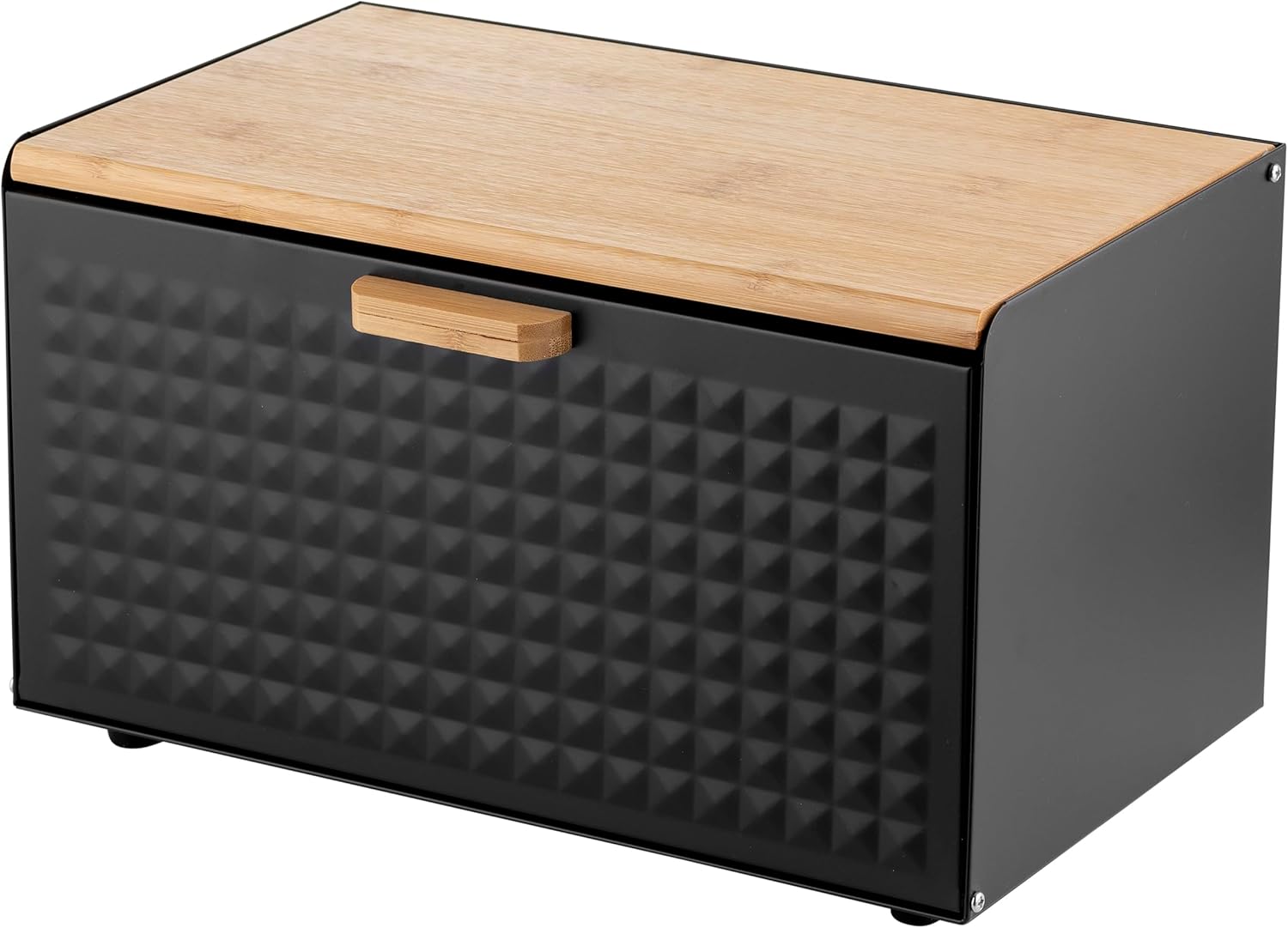 Florina Porta Pane con Set 3 Barattoli CUBE, Nero - immagine 1