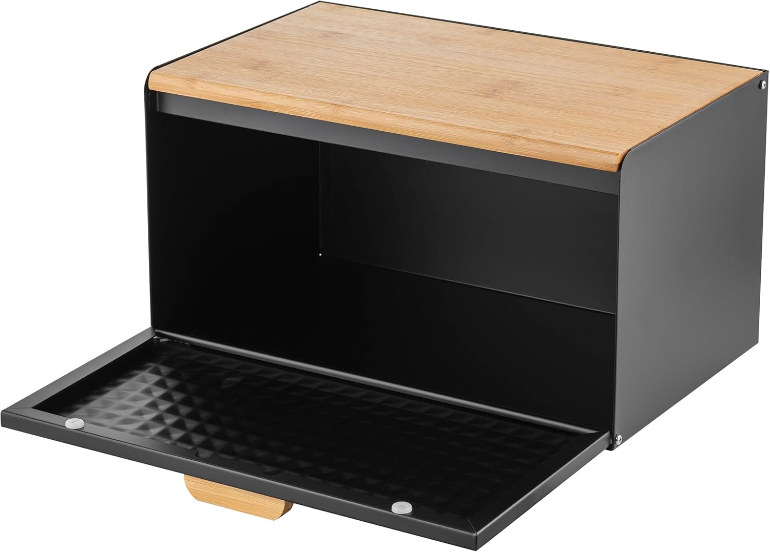 Florina Porta Pane con Set 3 Barattoli CUBE, Nero - immagine 3