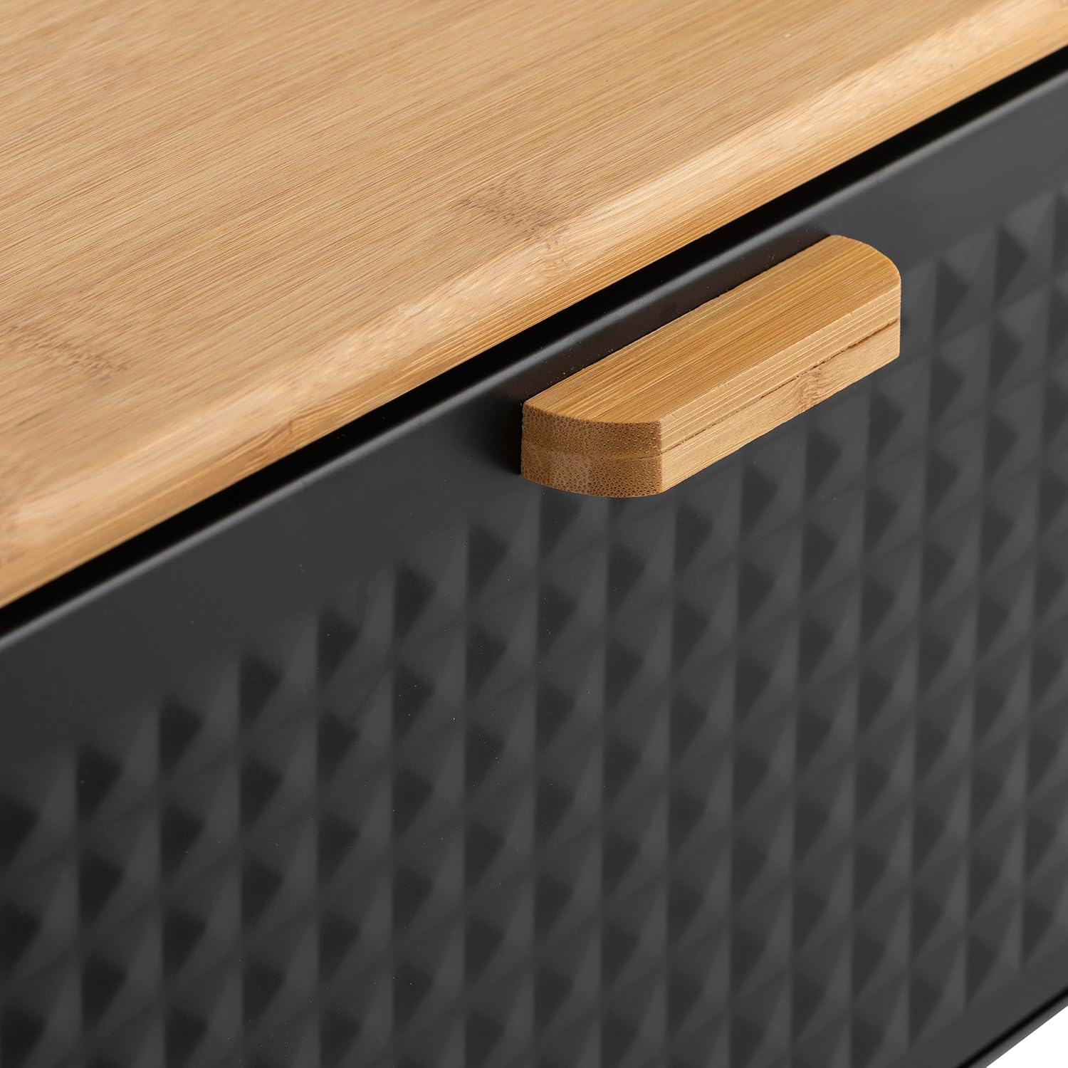 Florina Porta Pane con Set 3 Barattoli CUBE, Nero - immagine 8