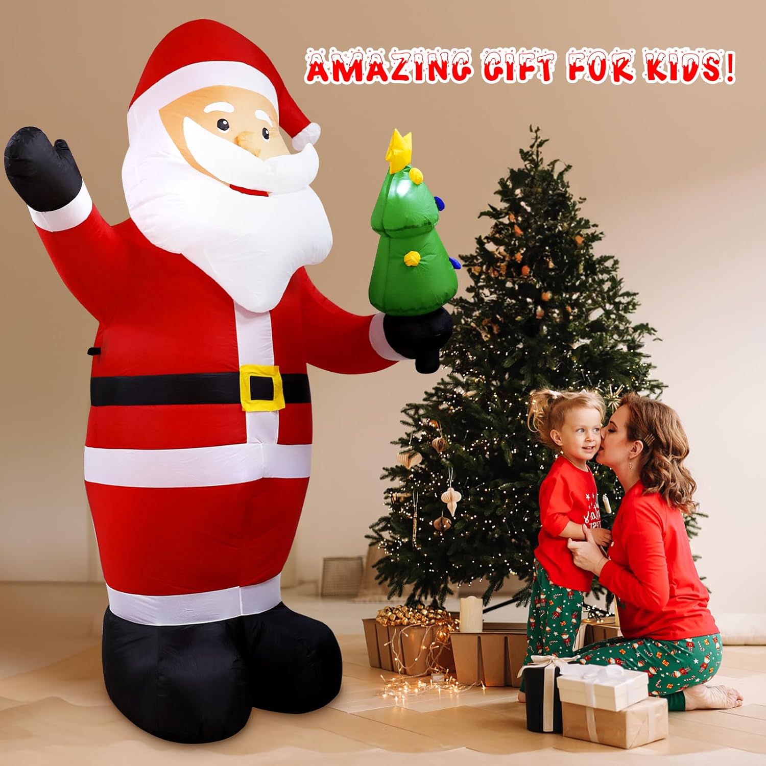 Gonfiabile Natalizio Gigante 244 cm da Esterno - immagine 8