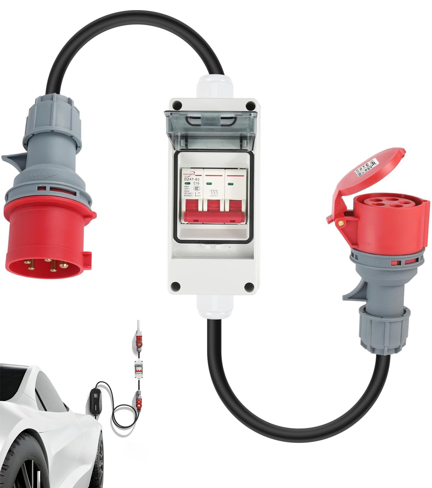 Adattatore CEE 32A a 16A con Interruttore Automatico