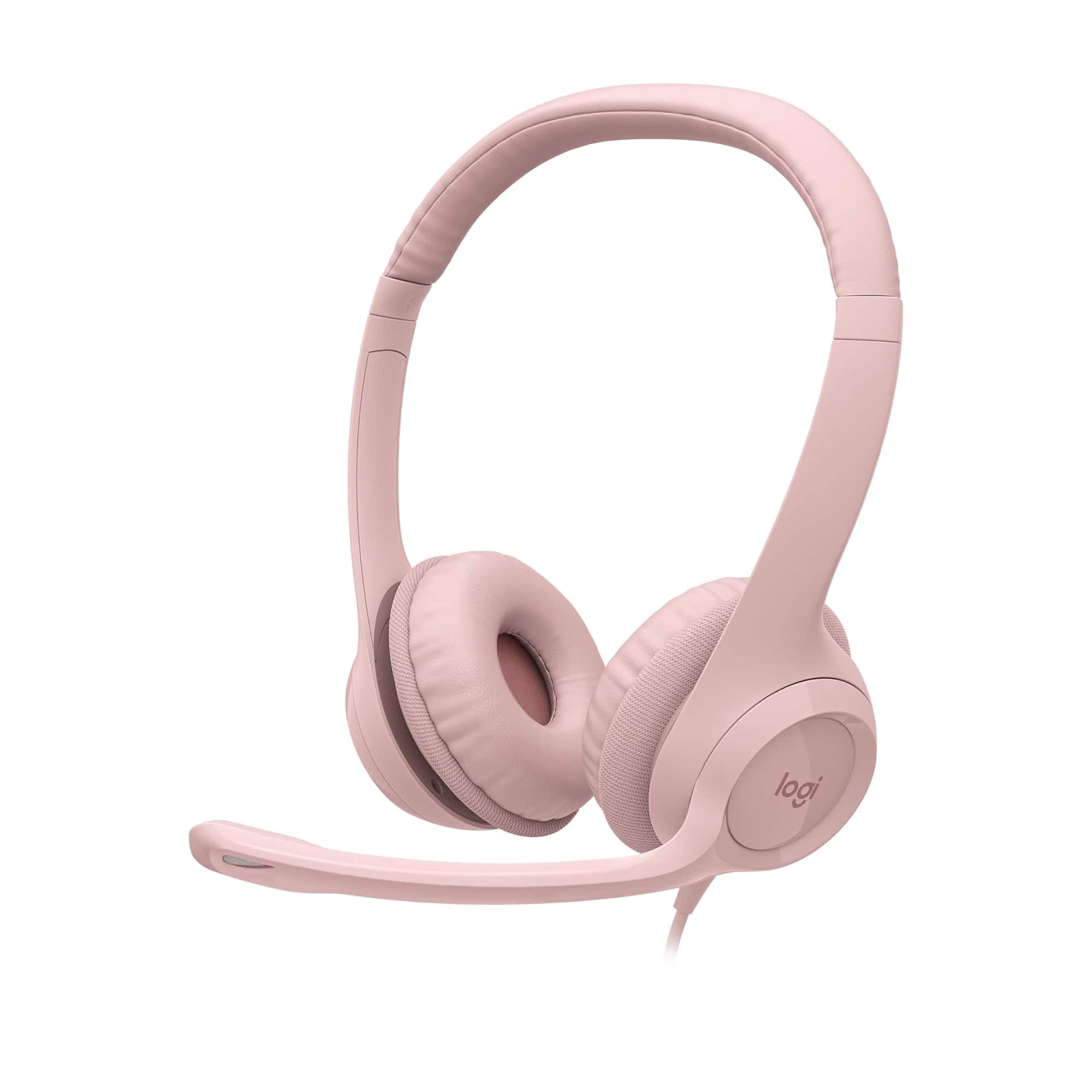 Logitech H390 Cuffia con Cavo USB-A, Rosa