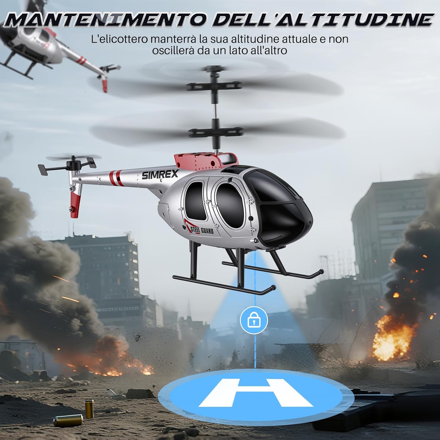 SIMREX Elicottero Telecomandato 2.4 GHz 20 Minuti di Volo - immagine 3